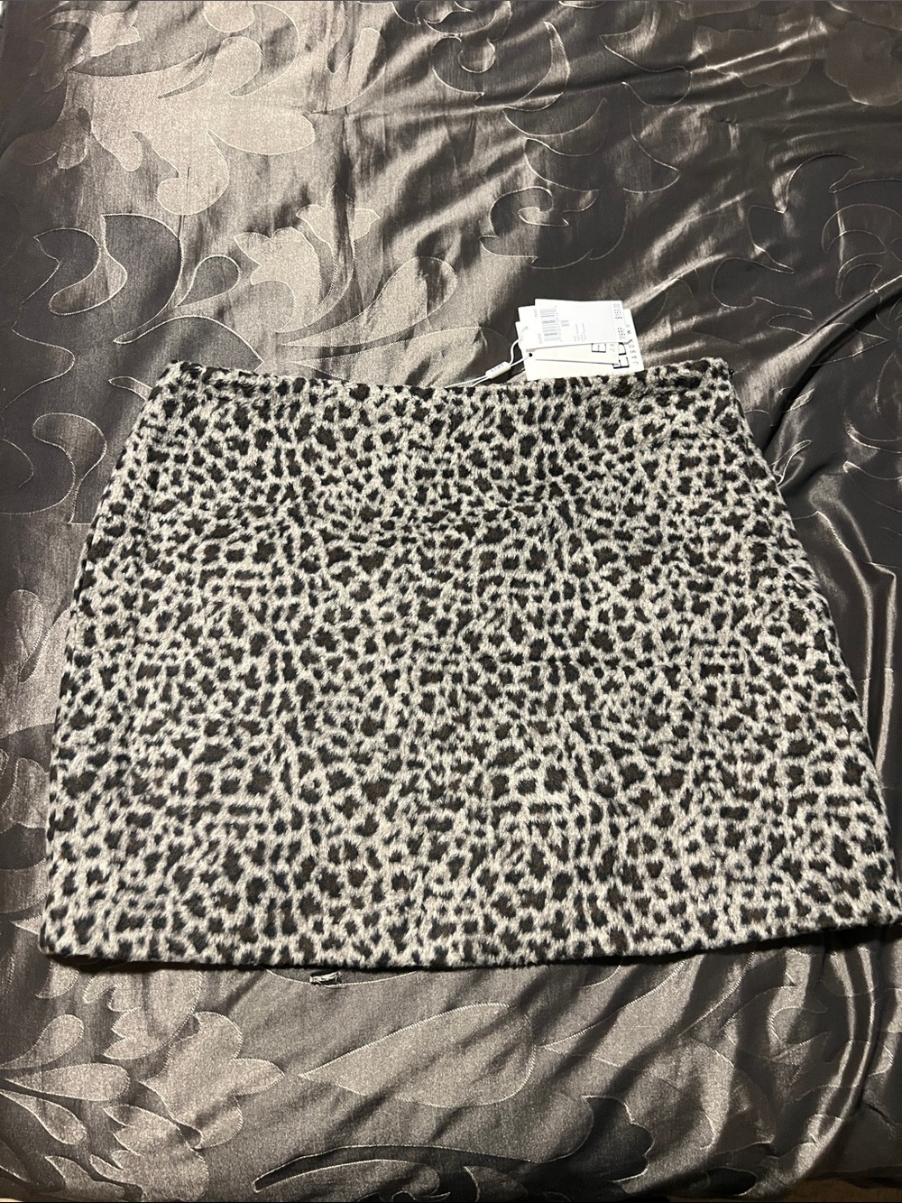 NWT Jason Wu Edit Leopard Print Faux Fur Mini Skirt Women’s Medium